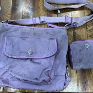 Coach Purple Crossbody Bag with Relaxed Silhouette